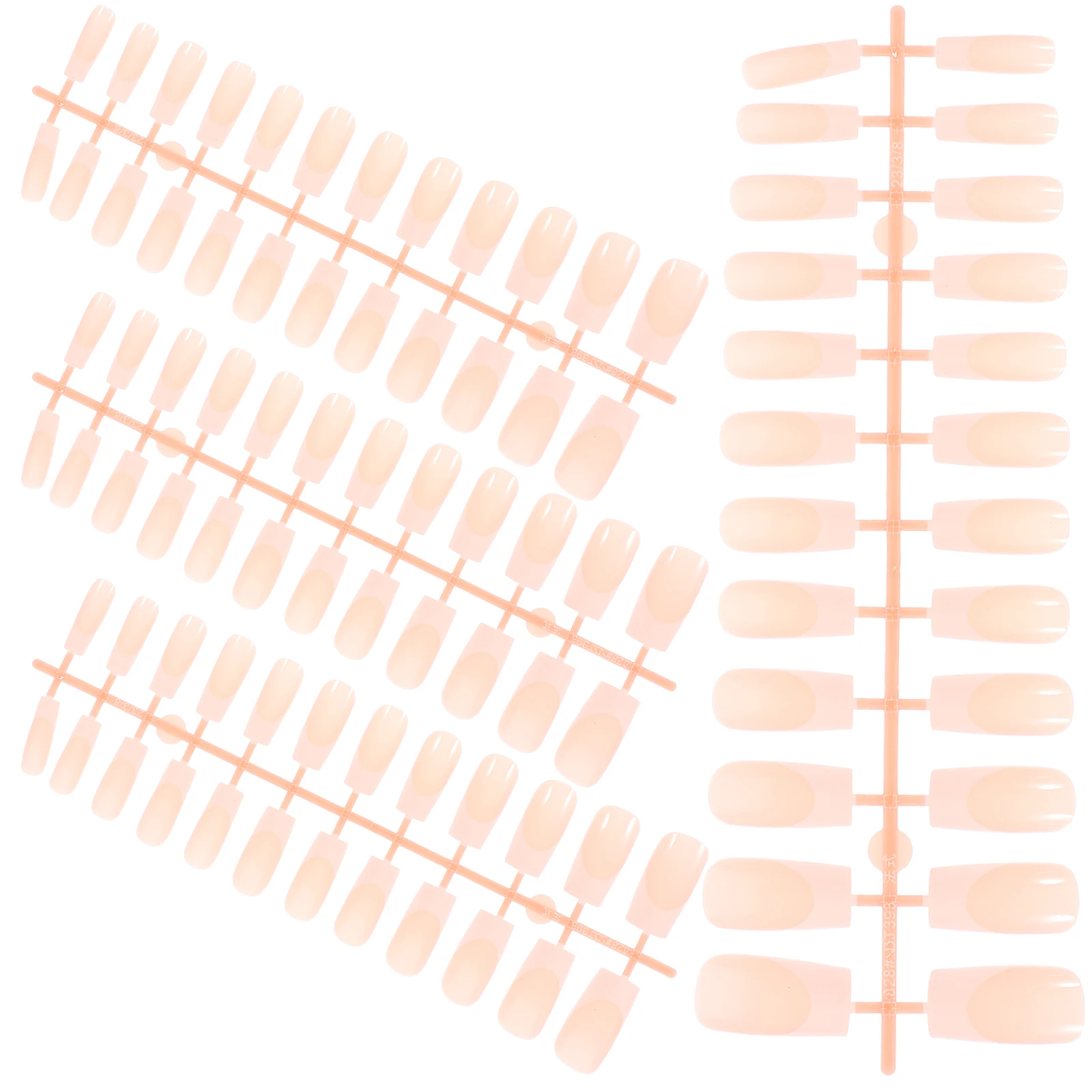 

24 Pcs French Nail Art Fake Nails Glue on for Women Piece False Press Tips Abs Girls