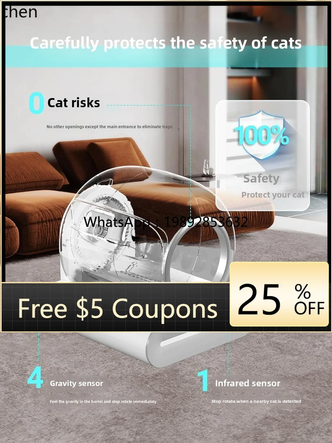 

ZZ smart cat litter box, fresh air, one-click cleaning and shoveling, electric cat toilet, pet oversized automatic litter box