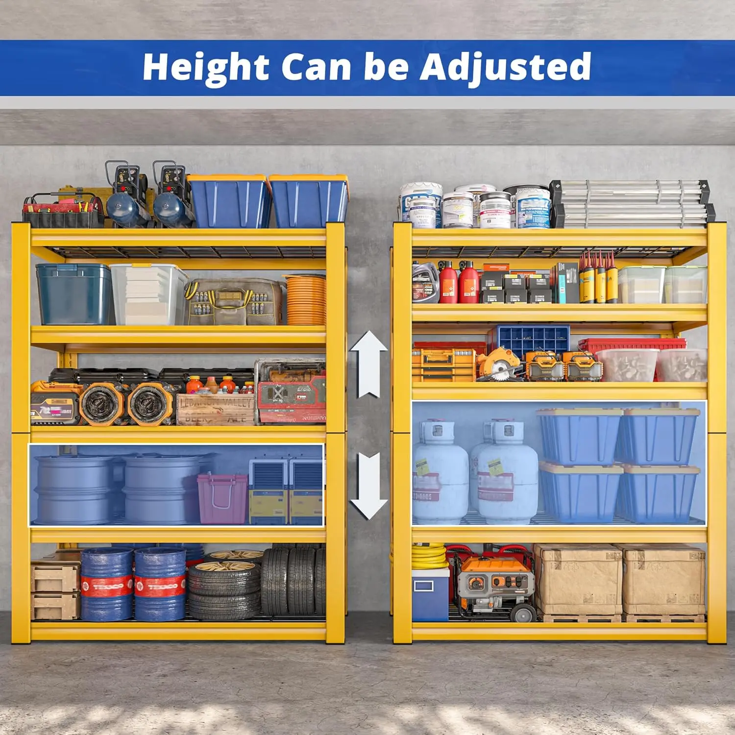

72" HX35.5 WX16 D Storage Industrial Shelf for72''H Garage Shelving 3010 LBS Storage Shelves Adjustable Metal Shelving