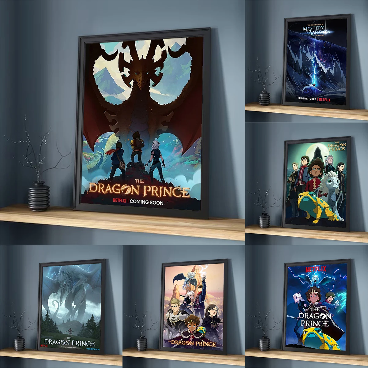 The Dragon Prince Cartoon Poster Movie Print Poster Wall Decoration for Home Decorations Interior Paintings Painting on Canvas