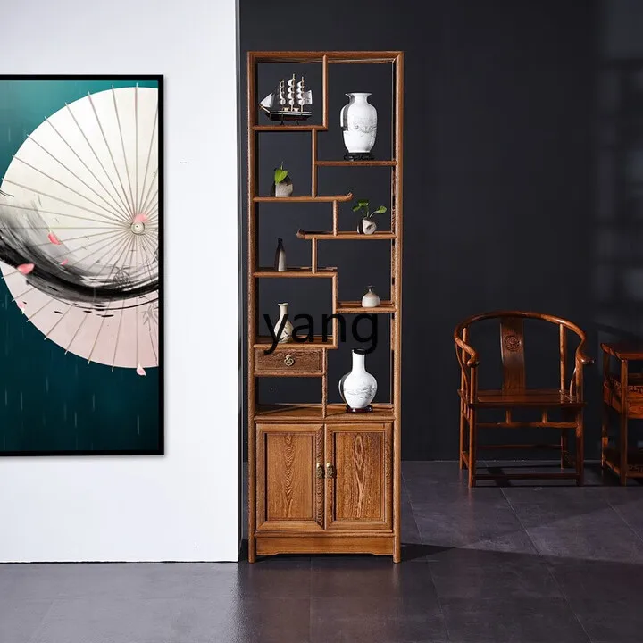 LTT Solid Wood Storage Chinese Duobao Pavilion Living Room Partition Cabinet Antique Rack Display Rack
