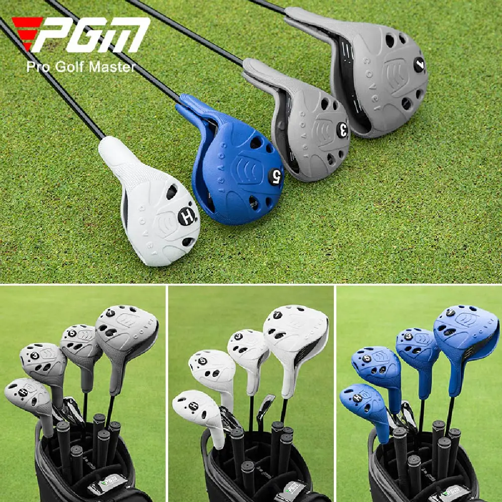 Pgm Golf Club Head Cover 1/3/5/Ut Full Set Of Wood Quality Fabric Tpe Elastic Material Dustproof To Avoid Any Impact And Injury