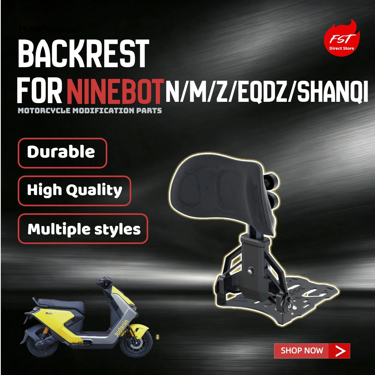 For Ninebot M5 N3 MZ3 EQDZ MZ1 M85 M95C+ MK2 MMAX2 Modified Foldable Telescopic Waist Support Backrest