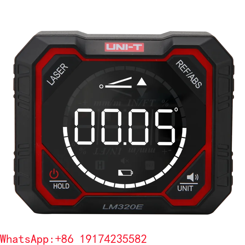 UNI-T LM320 Series Digital Inclinometer  Distance Meter 4x90° Angle Meter ±0.2° Rechargeable Magnetic Base For Construction