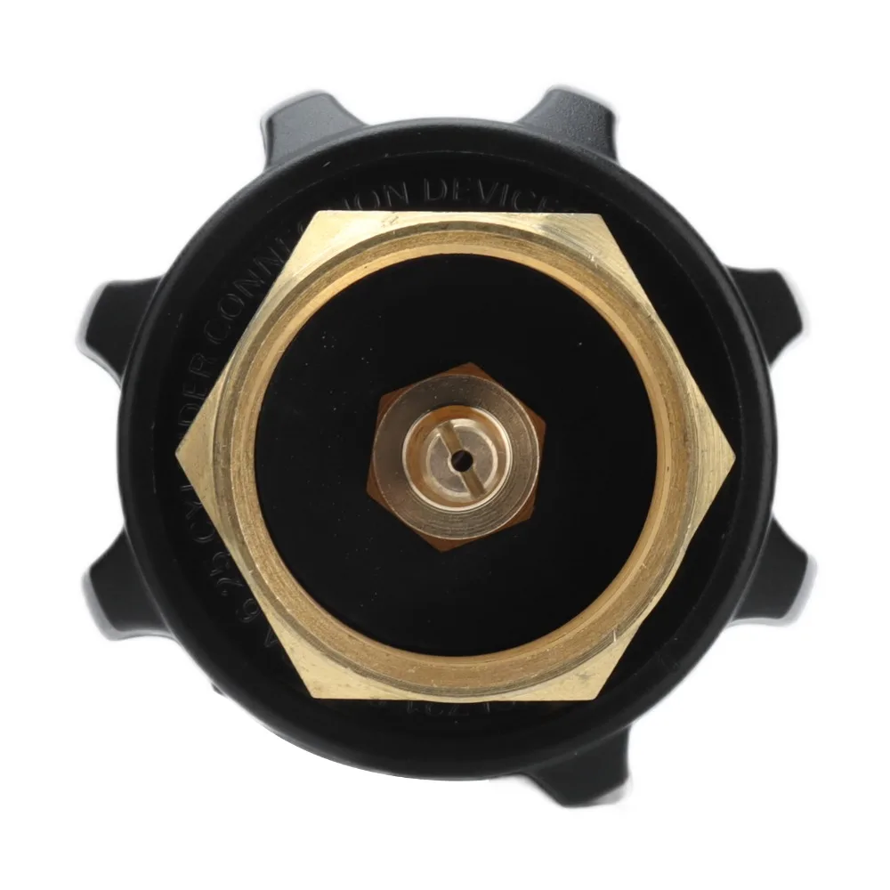 for 1 lb Tanks Propane Refill Adapter Black Solid Brass QCC1 Regulator Valve Fits QCC1/Type1 Propane Bottle Connector
