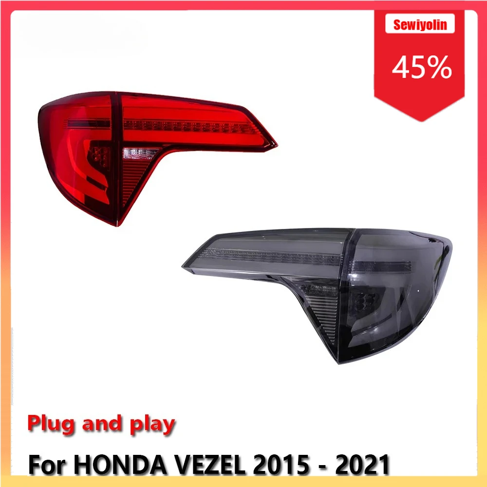 

Sewiyolin Автомобильные светодиодные задние фонари Автозапчасти для HONDA VEZEL 2015-2021 Авто противотуманные DRL Тормозной указатель поворота Plug And Play