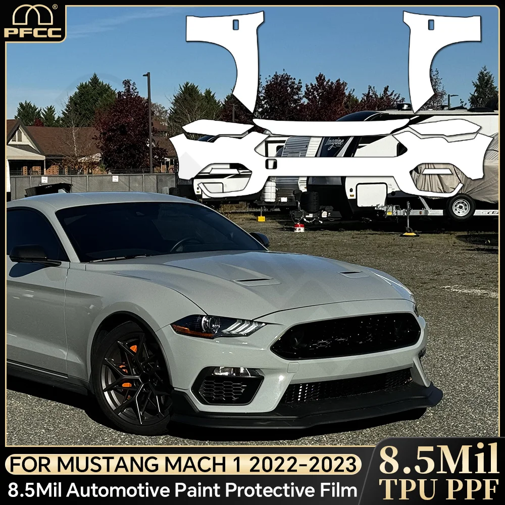 TPU For Ford Mustang Mach-E GT 2022 2023 Car Paint Protection Film Pre-cut Clear PPF Anti-Scratch Car Body Resistant Invisible