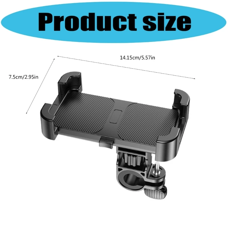 Quick Install Bike Handlebar Phone Mount With Anti Slip Silicone For Motorcycles Scooters And All Smartphones Up To 7.2 D2RC