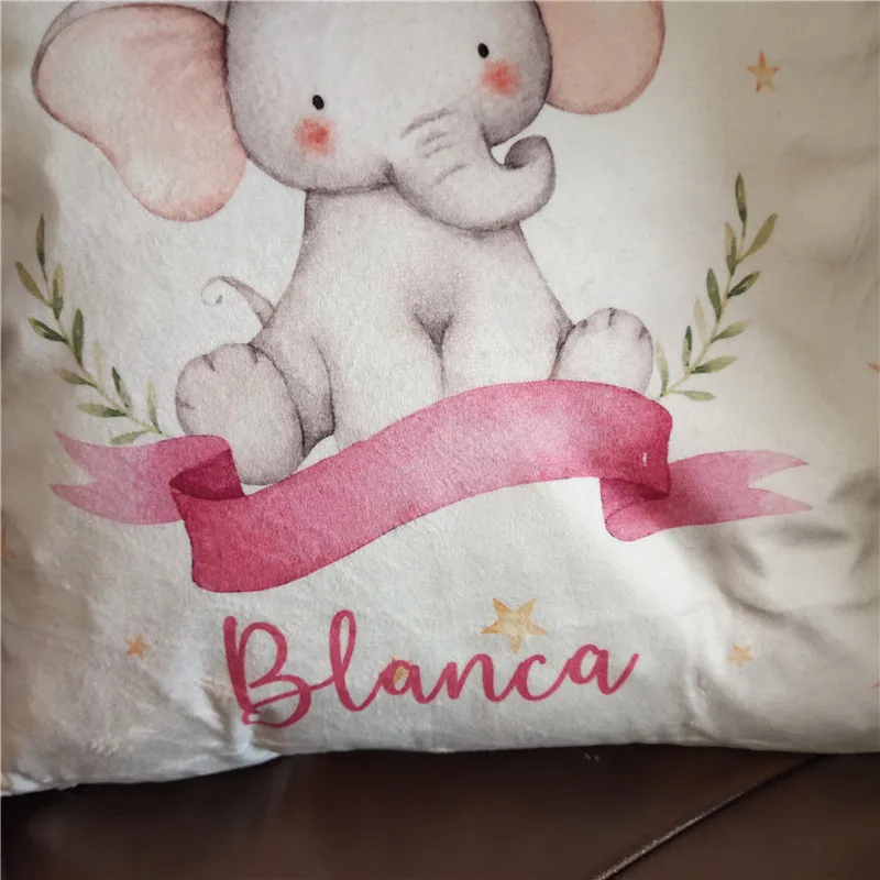 Baby Crib Bumper Cushion Cover for Infant Bebe Name Personalized Crib Protector Pillow cover Room Decor Baby Birthday Gift