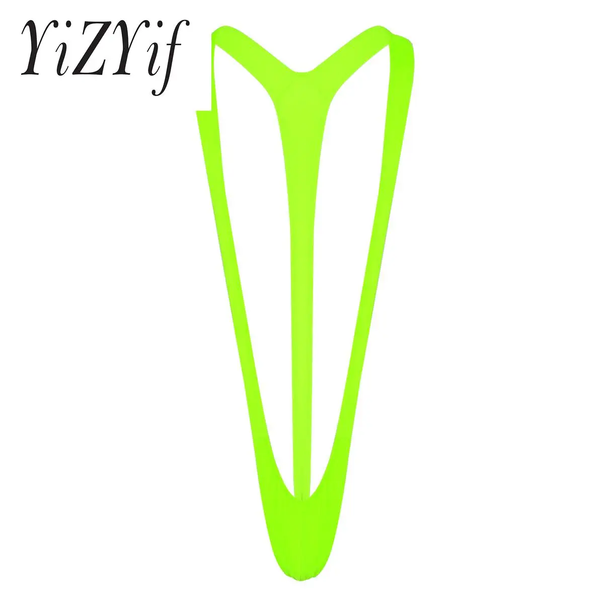 

Mens Fluoro Sexy Stretch Open Thong Men Mankini Swimsuit V Sling Bathing Suit Sexy Lingerie Singlet Bodysuit Halloween Costume