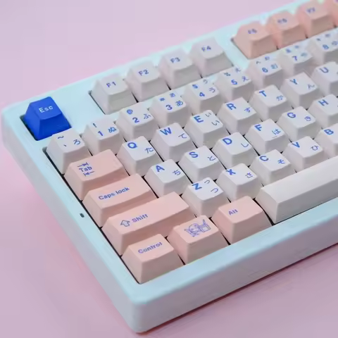 GMK English and Japanese 129 Keys POCO Cherry Profile PBT Mechanical Keyboard with GMK Keycaps for Gaming Keyboard Custom ISO