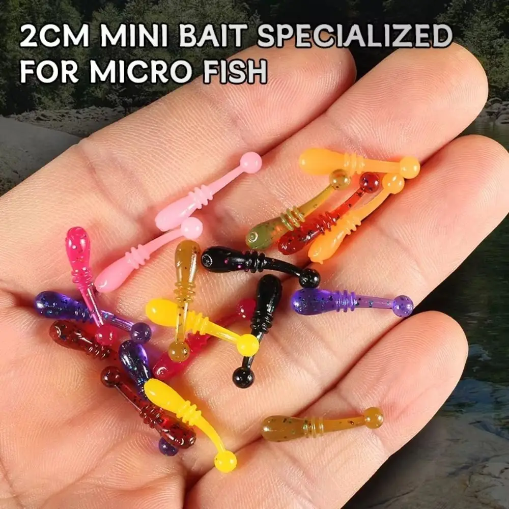 50pcs Lure Whitebait Soft Bait 0.12g 2cm Fishing Lures Soft 