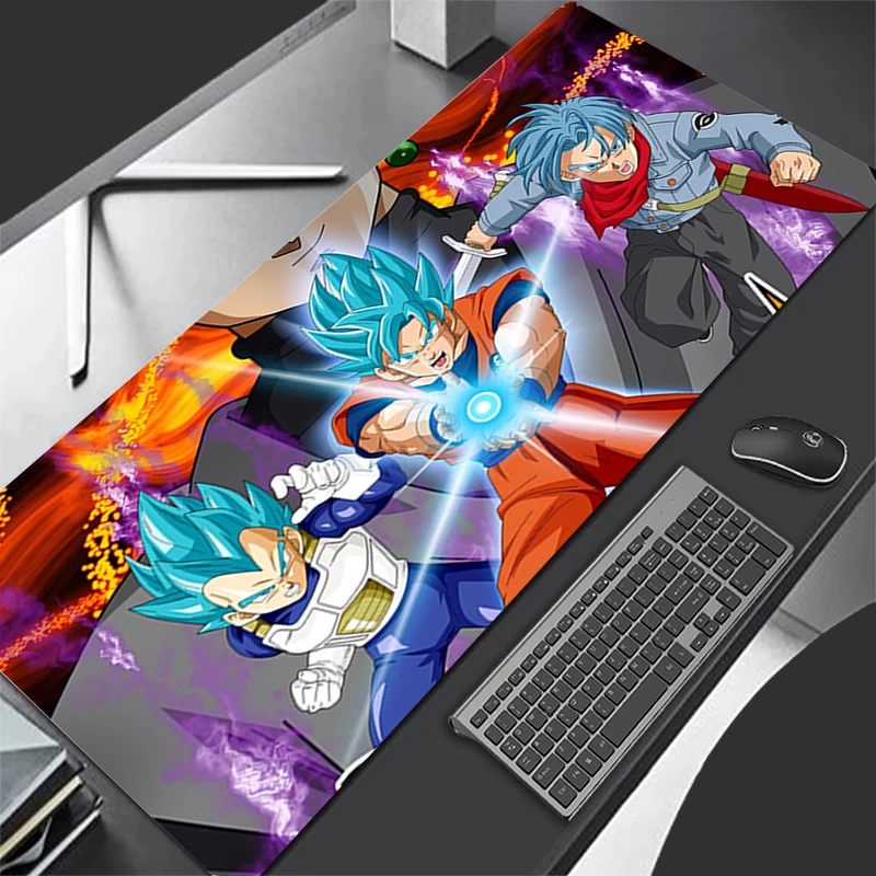 Tapis de souris pour ordinateur, Anime Dragon Ball Goku, grand tapis de souris de jeu DBZ, grand tapis de clavier pour gamer, grand tapis de bureau pour PC, tapis souris