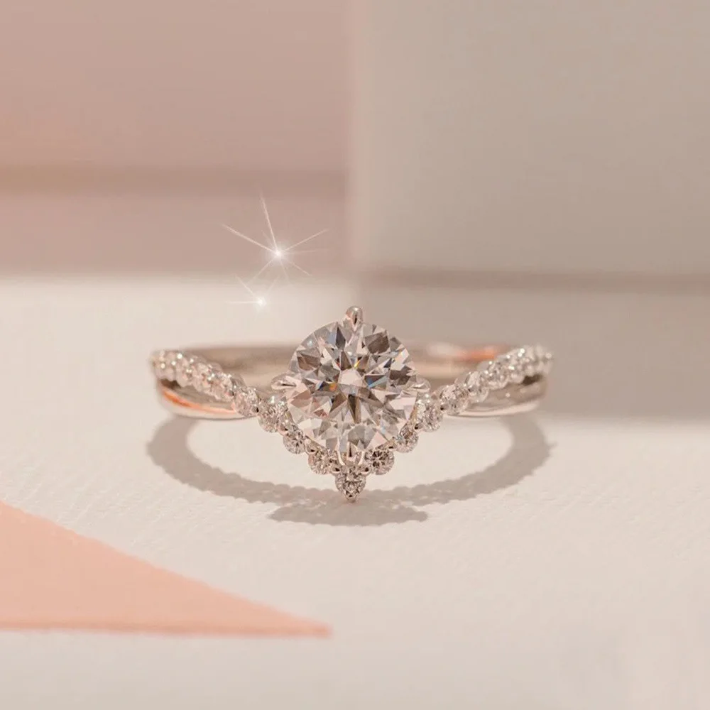 

Newly Designed Women's Wedding Rings with Cubic Zirconia Luxury Trendy Female Rings for Party Chic Jewelry Drop Ship