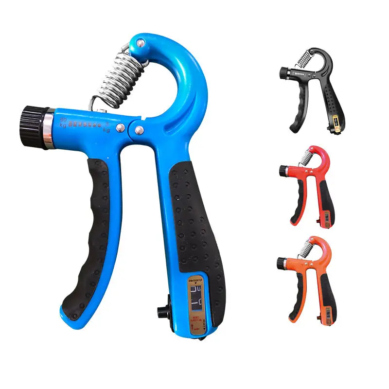 Adjustable Metal Finger Exerciser Counting heavy Trainer Gripper Fitness Gym Rubber Hand Grip Strengthener