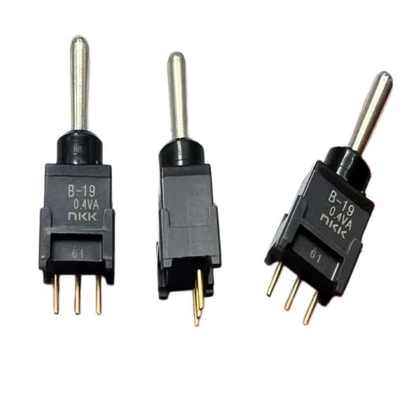 1pcs 100% Japanese nkk sealed small toggle switch with 3 pins and 3 gears, shaking head while resetting and moving 0.4VA B-19AP