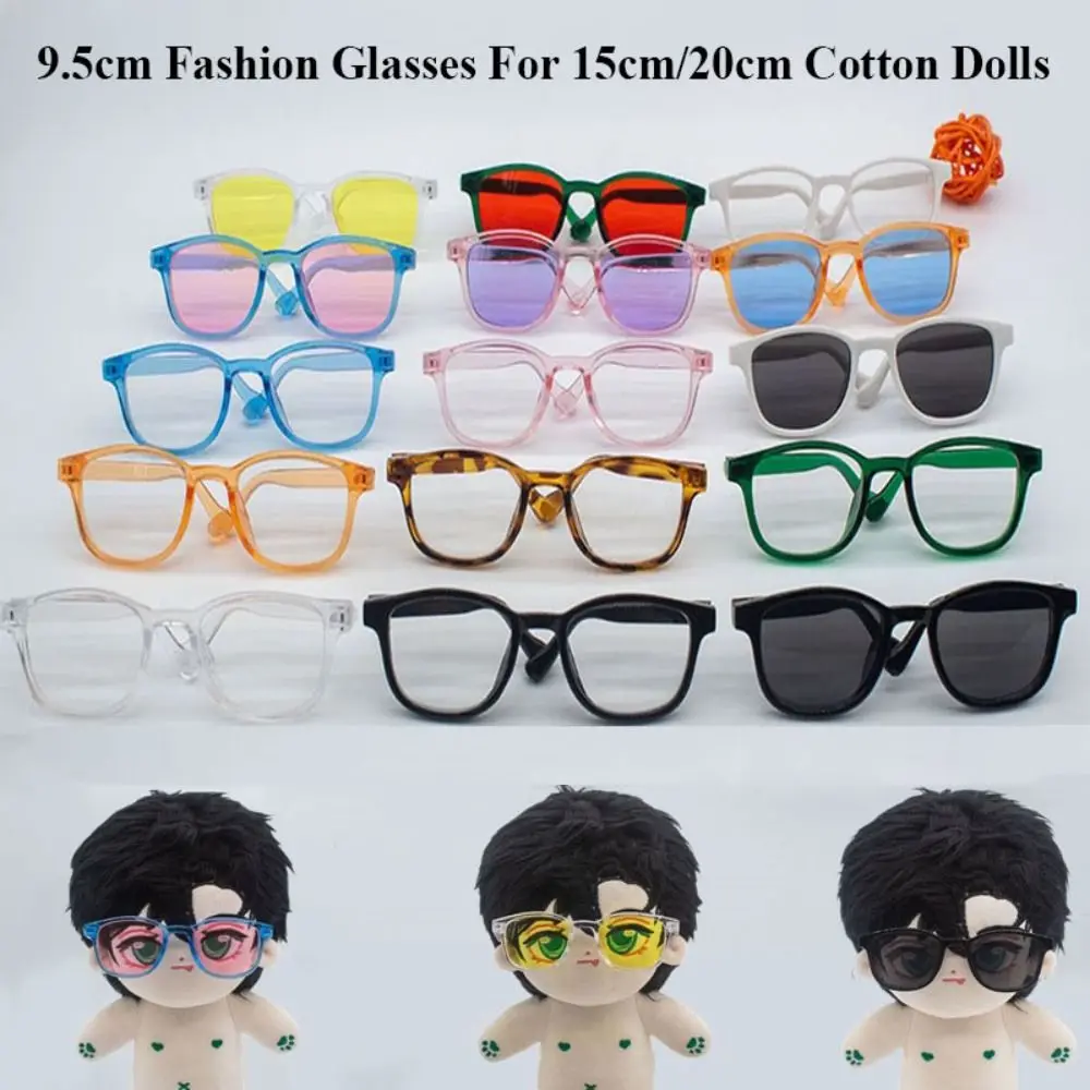 9.5cm Glasses Clothes Fashion Round Frame Dolls Glasses Cute for 15cm/20cm Cotton Dolls/1/3 1/4 BJD Dolls