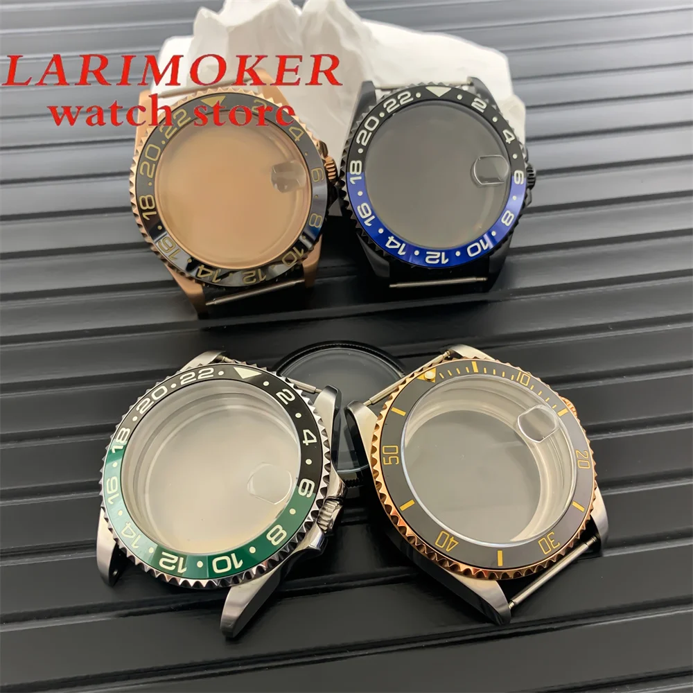 BLIGER-caja de reloj de plata de cristal de zafiro, 36mm, 38mm, compatible con NH34, NH35, NH36, ETA2824, 2836, PT5000movement