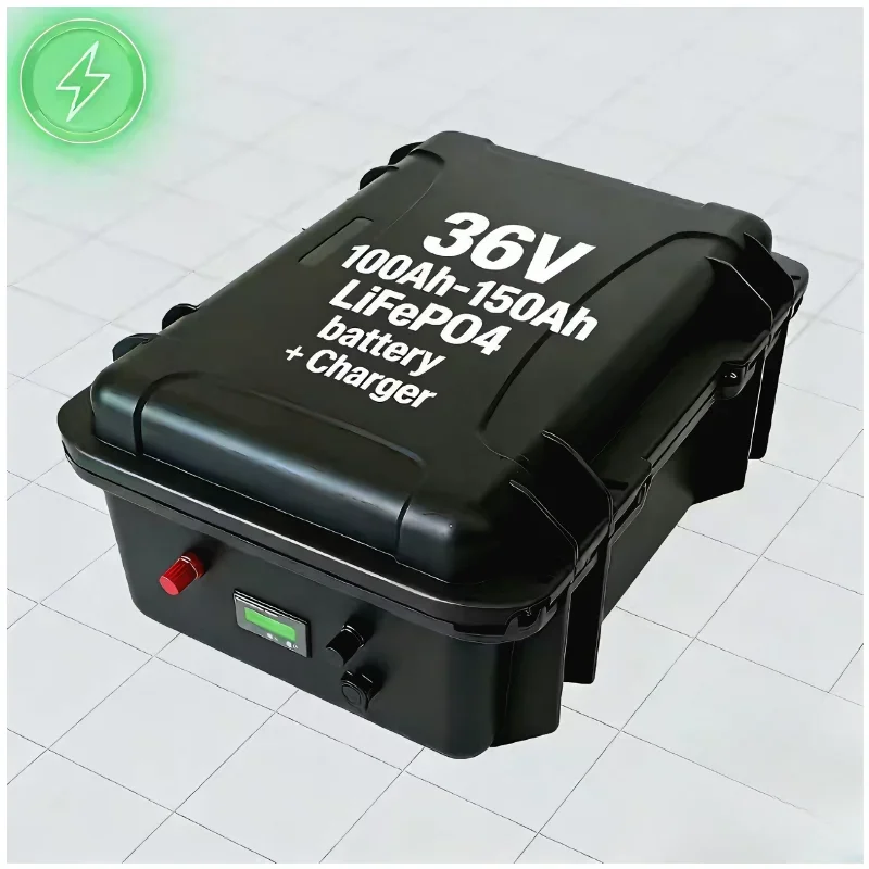 

36V 100Ah/120Ah/150Ah LiFePO4 Battery Pack 100A-150A BMS Bluetooth | Fit 2000W/3000W/4000W Golf Cart Boat Yacht RV Solar Off-Gri