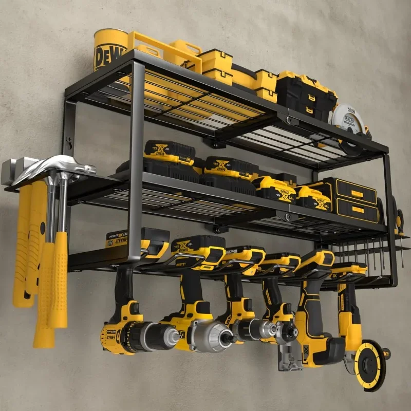 

Innovative design.Heavy Duty Power Tool Organizer Wall Mount, Cordless Drill Hanger Storage Rack, Battery Tools Holder with Char