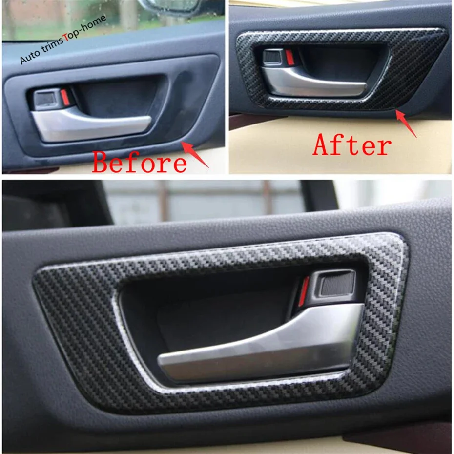 

Rear Armrest Box Decoration Strip Door Handle Clasing Bowl Cover Trim For Toyota Highlander KLUGER 2014 - 2019 Car Accessories