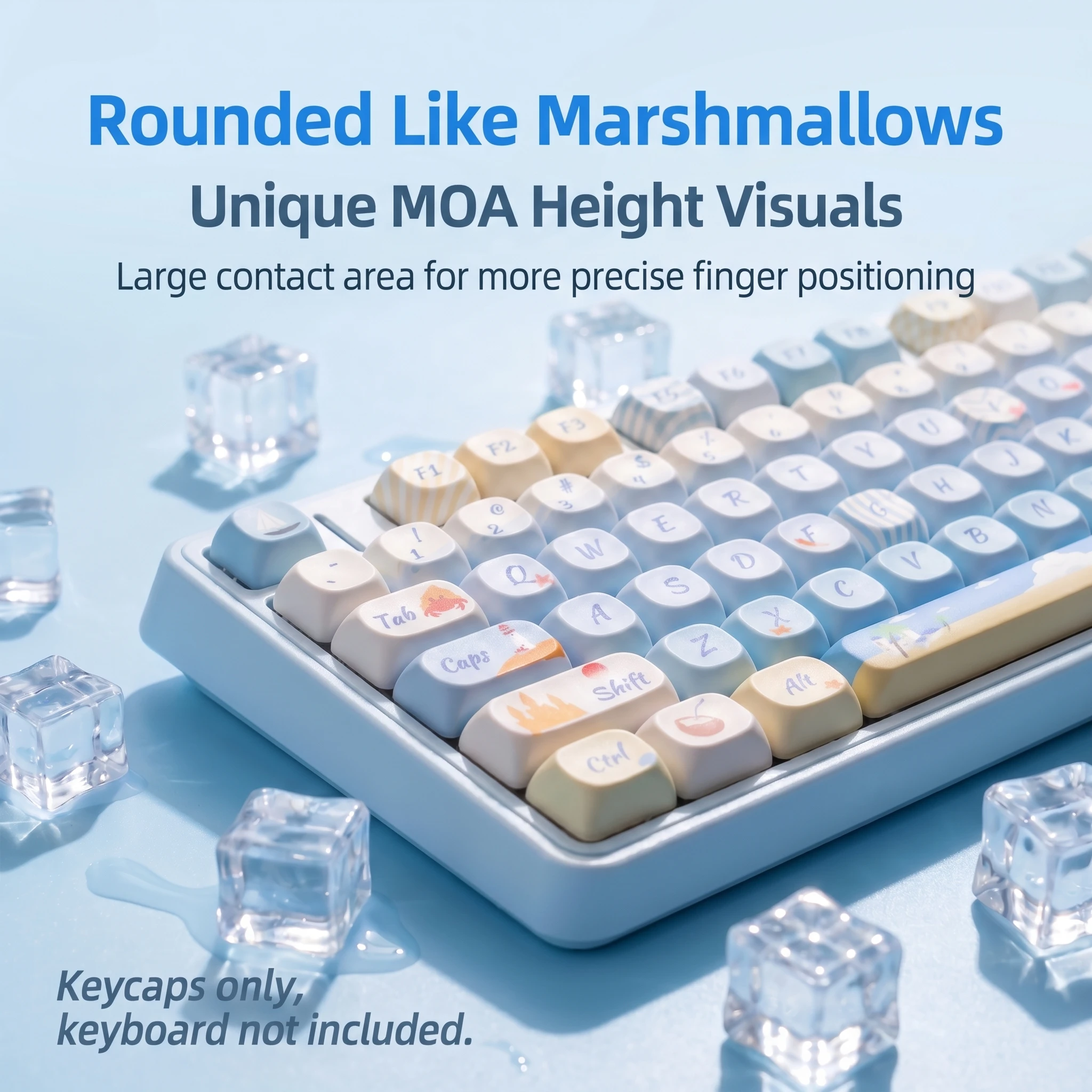 New PBT Keycaps 120Key, MOA Height Keycaps PBT High Quality Cute Lovely Durable Key Cap Set for MX Switch Mechanical Keyboard