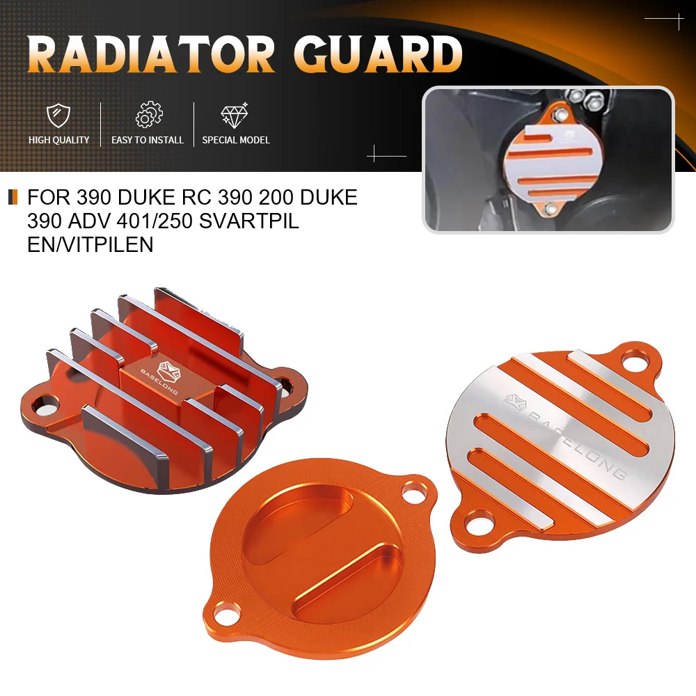 For 390 DUKE RC 390 200 Duke 390 ADV Husqvarna 401/250 SVARTPILEN/VITPILEN Motorcycle CNC Engine Oil Filter Cap Guard Cover
