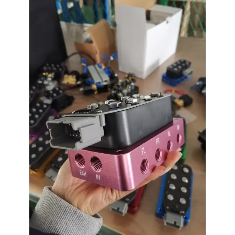 air Ride Manifold Customized pink Color air Suspension Valve Struts air Ride Valves VU4 Accuair 4 Corner 1/4 &3/8
