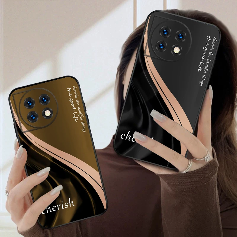 

Brown light luxury For OnePlus 8 9 11 12 13 10 Pro 9RT 8T 12R Ace 3 5 2V Nord CE 4 Lite N20 SE 30 200 silicone soft phone case