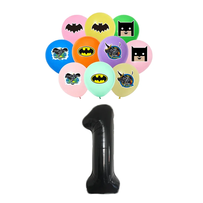 10 Globos de Látex de 12 Pulgadas con Diseño de Superhéroe, Decoración para Fiestas de Cumpleaños Infantiles, Baby Shower, Globos de Anime
