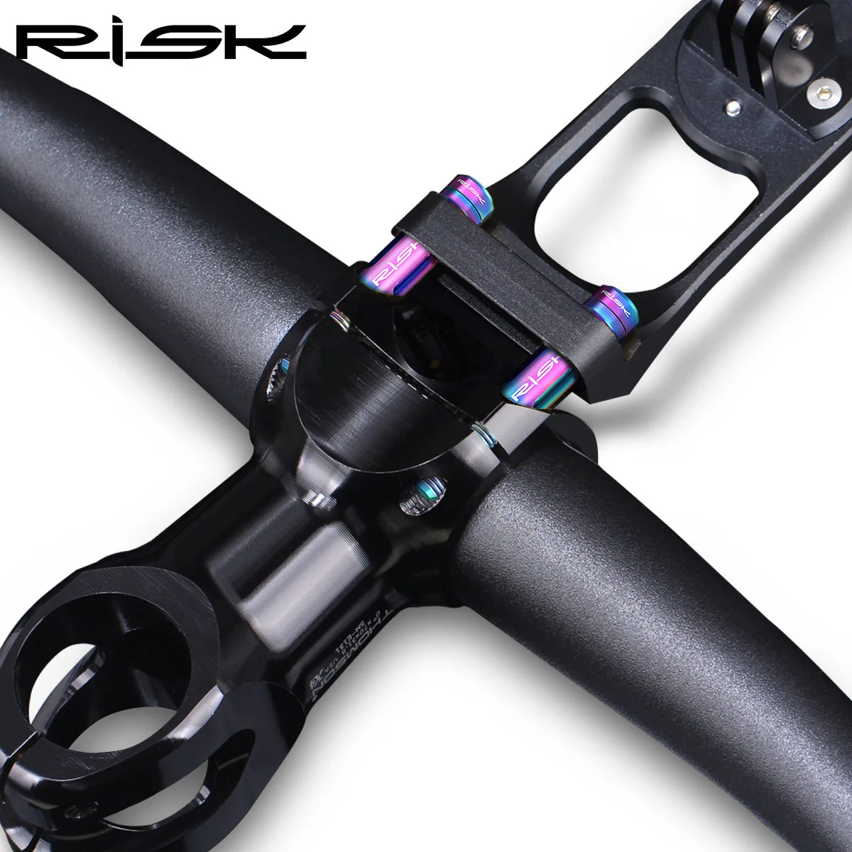 Titanium Alloy Bicycle Code Watch Holder Extension Fixing Screw Set, Vertical Extension Seat Bracket, Light Clip