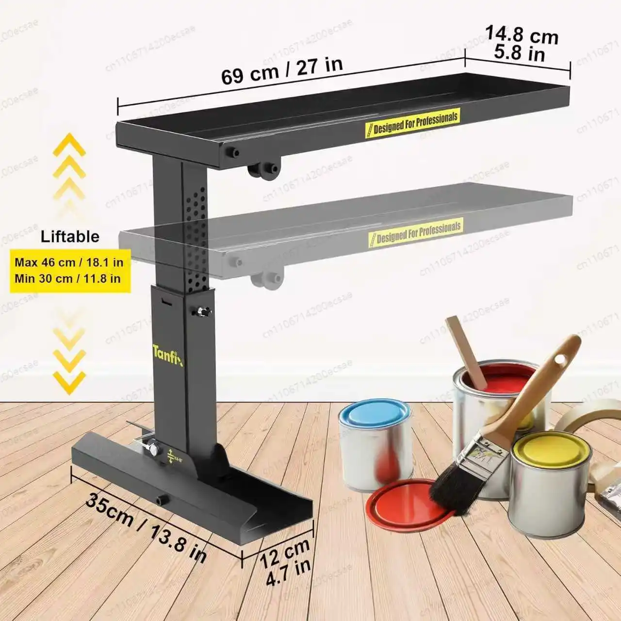 Ladder Leveling Foot Pad Support Base, Expandable Stabilizer with Non Slip Rubber Mat for Extension Ladder