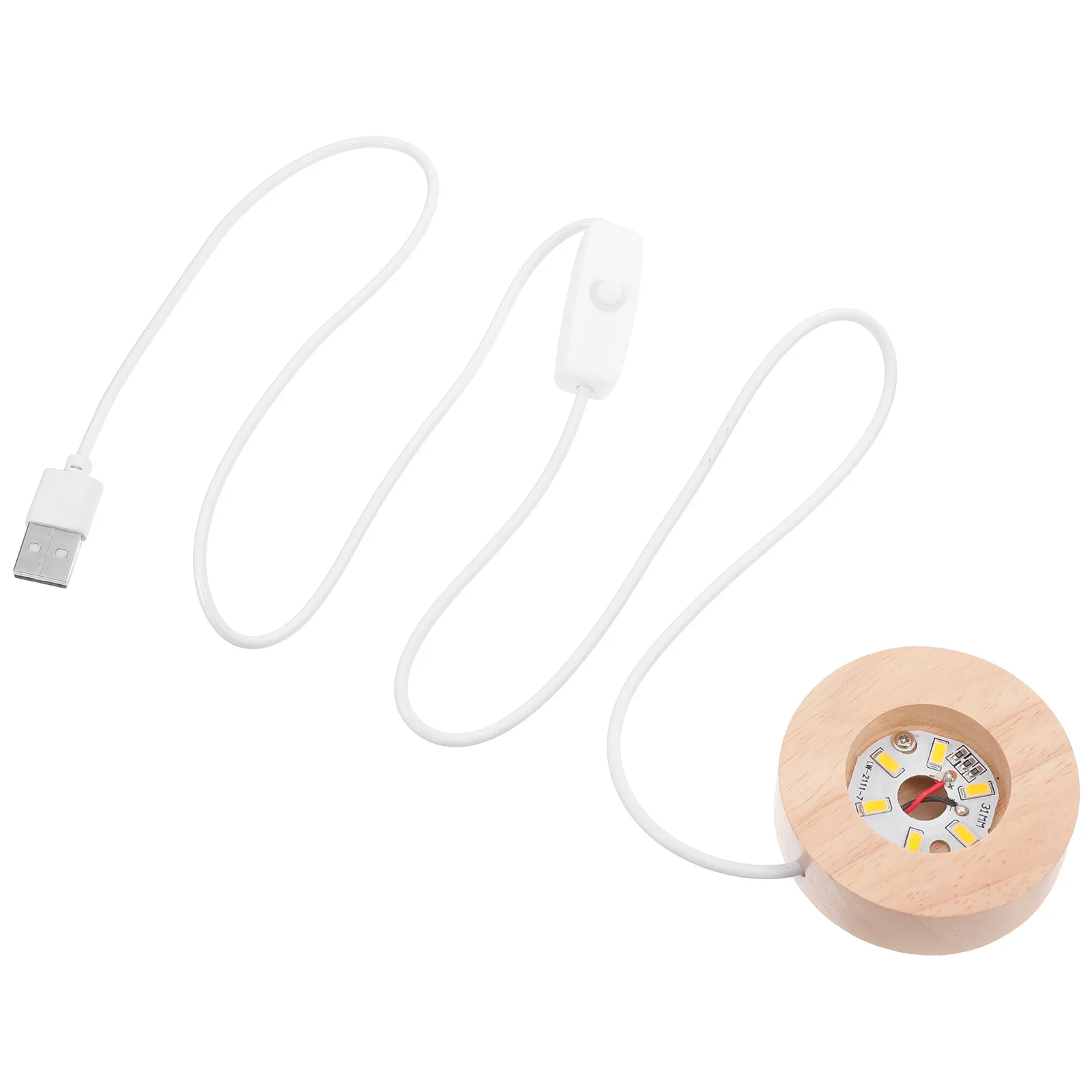 

Wooden Night Light Base Compact Glowing Crystal Ball Holder for Home Decor LED Display Stand Round Wood Craft Pedestal