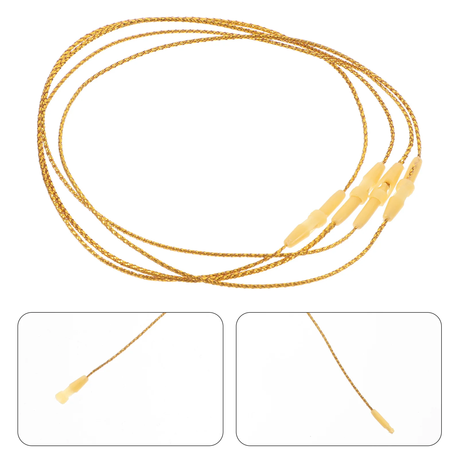 100Pcs Snap Locking Ropes for Christmas Ornaments No Knot Needed Versatile Fit Over 2Mm Holes Holiday Decoration Accessory