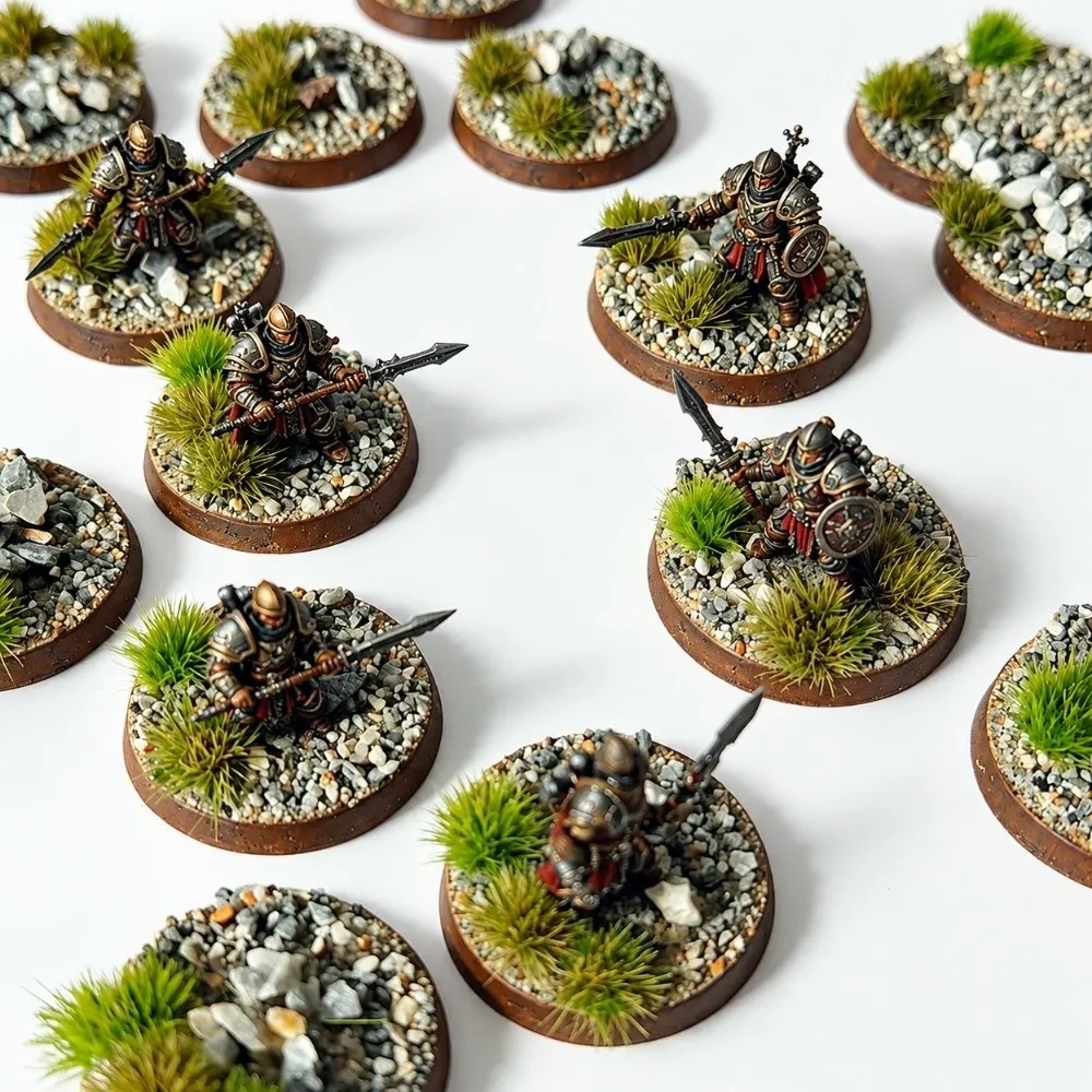 Multi Size Scene Decorative Sticker Round Self-adhesive Model Layout Decals Dia.23mm 28mm 48mm Stone&Grass