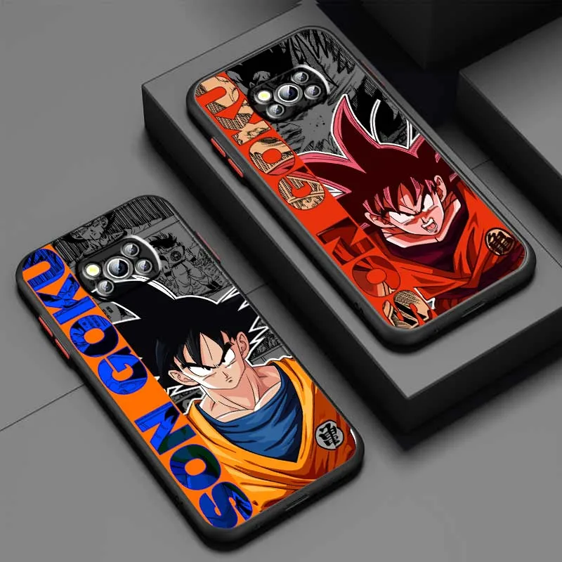 

Dragon Bal Son Goku Art For Xiaomi Poco X6 X5 X4 X3 M6 M5s M5 M4 M3 F6 F5 F4 F3 Pro 5G Frosted Translucent Phone Case