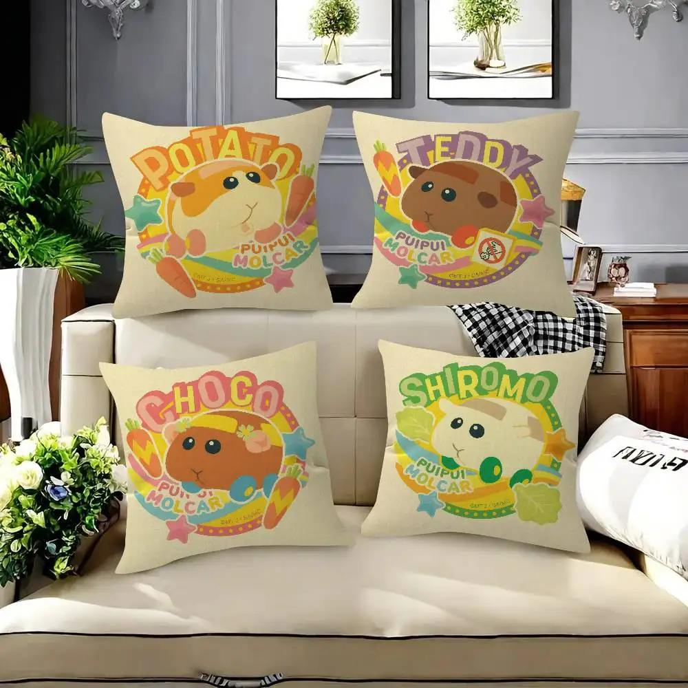 Anime Pui Pui Molcar   Pillow Anime Pillow Sofa Bed Head Pillow Cover Cushion Cover Fashion