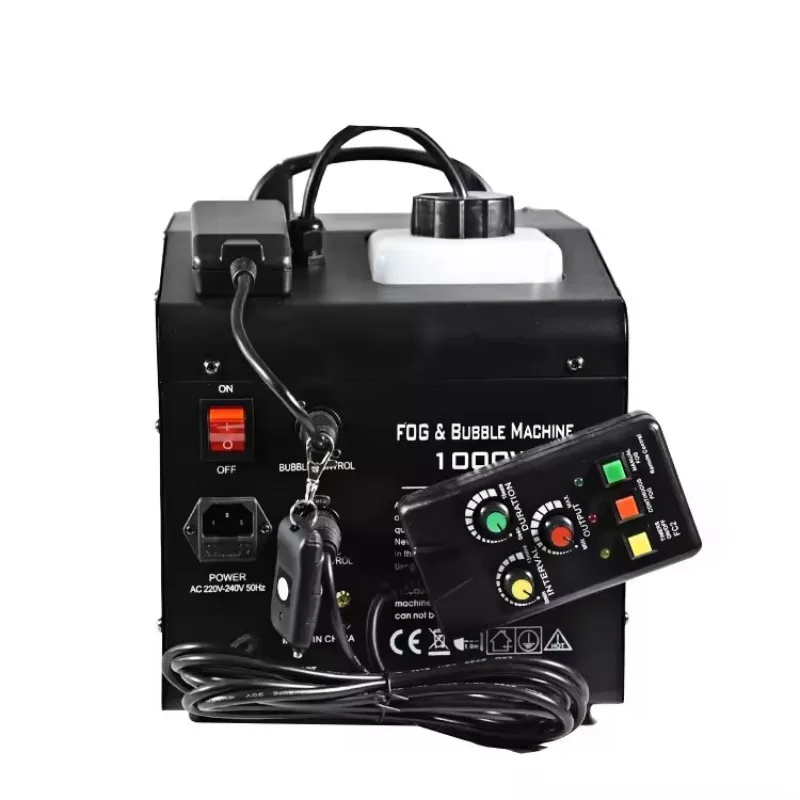 

Mingtushow Bubble Fog Fog Machine for Night Club Wedding Portable Co2 Dry Ice 900W LED White Rx 580 5A Aluminum Alloy 80 100W