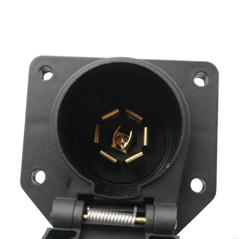 M76E Anhängerverbindungsstecker 7-Wege-Adapter mit Flanschbuchse und Steckerende – Detail 7