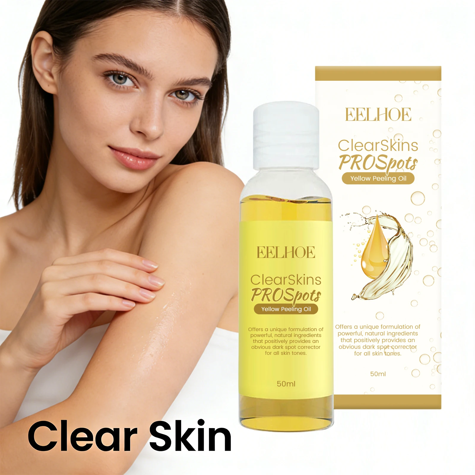 Exfoliating Body Oil Cleasing Skin Acne Removal Reduce Pigmentation Yellow Peeling Oil Moisturizing Oil Control Body Skin Care