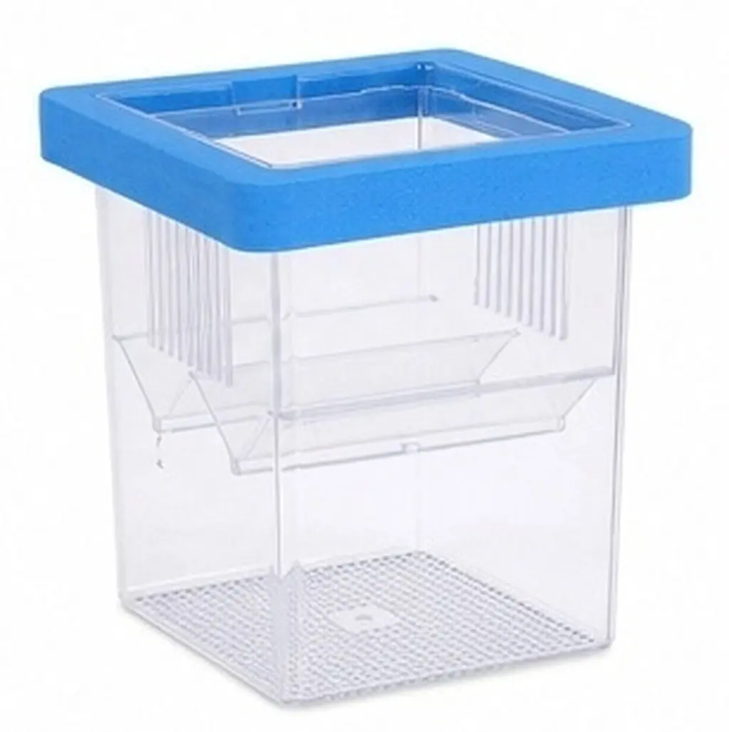 Floating Fish Isolation Box Transparent Acrylic Breeding Container Aquarium Hatchery Box Suction Cup Divider Fish Fry Protection