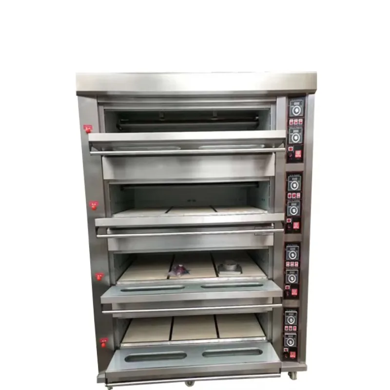 Bakery Deck Oven Commercial Stone Hearth Oven Gas Multi-deck Baking Equipment for Bread Artisan Pizza Pastry Kitchen Custom
