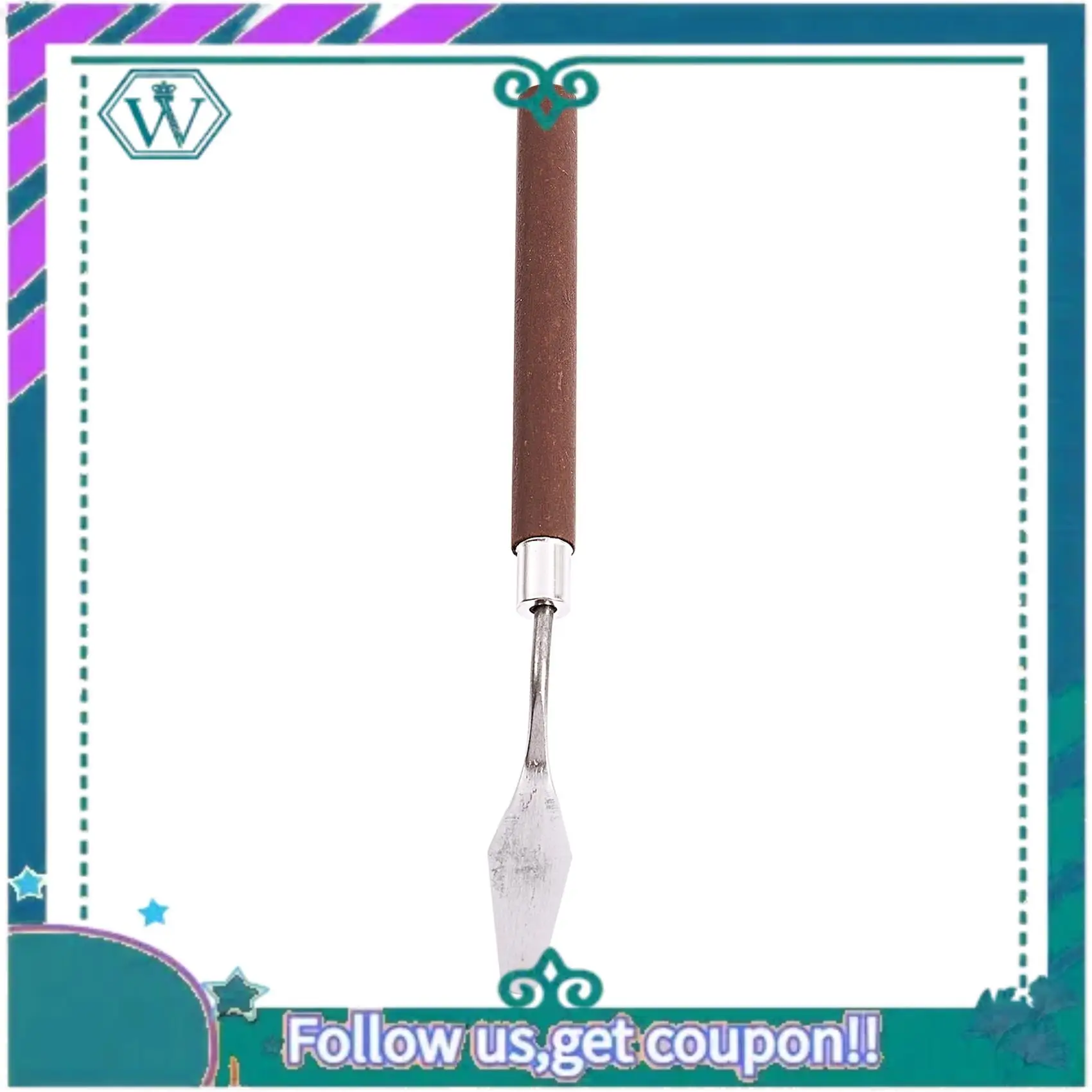 A75Q-2X Metal Blade Palette Art Paint Painting Spatula Putty Scraper Mixing Tool 1.6 Inch