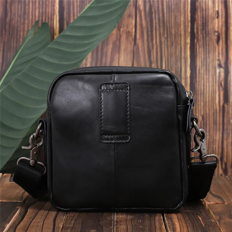 Genuine Cow Leather Men's Messenger Bag Shoulder Bag Waist Fanny Bum Bag For Men First Layer Cowhide Vintage Pocket Casual