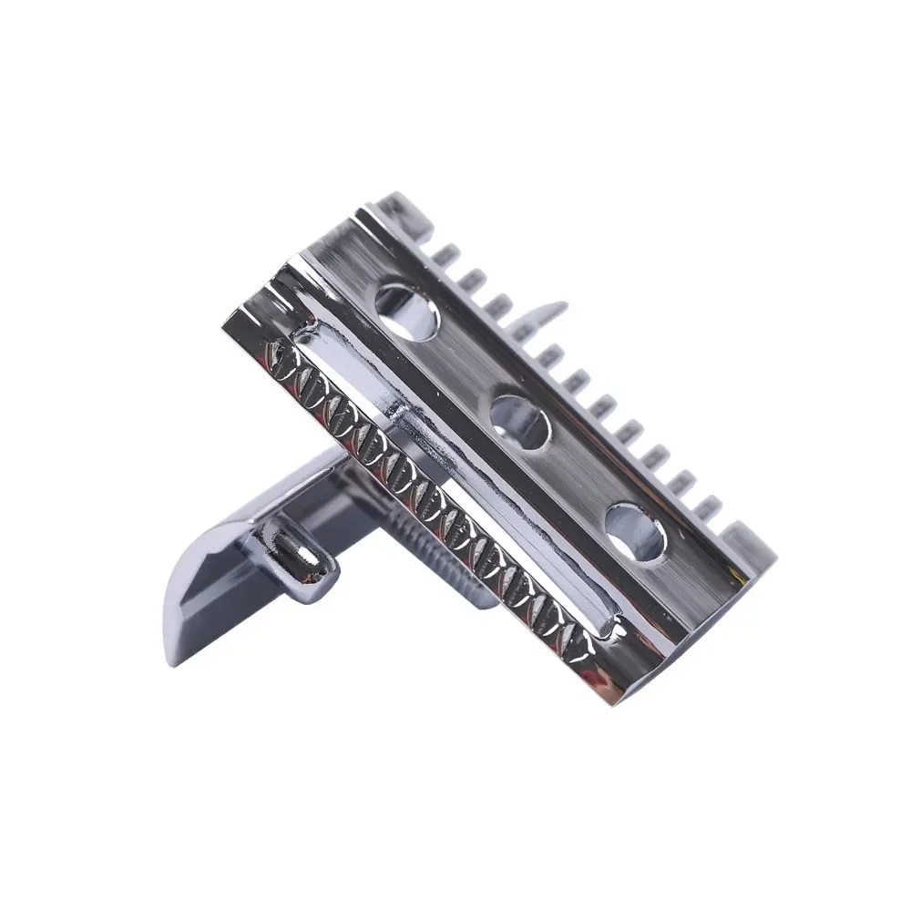 Yaqi Men's A Dual Comb Dual Aggression Level Razor Head Chrome "The FLIPSIDE BY YAQI" Male Mature Vintage Durability Razor Head