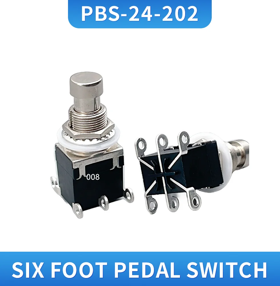 Effect device foot switch DPDT, Momentary without lock, 6 foot nail button switch