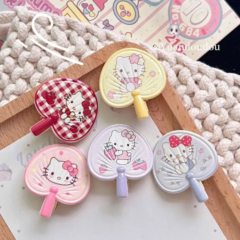 Hello Kitty Sanrio Plushkawaii Cartoon Cute Dolls KT Fan Fresh Hair Cards Anime Plush Toys for Girls Kids Toys Birthday Gift