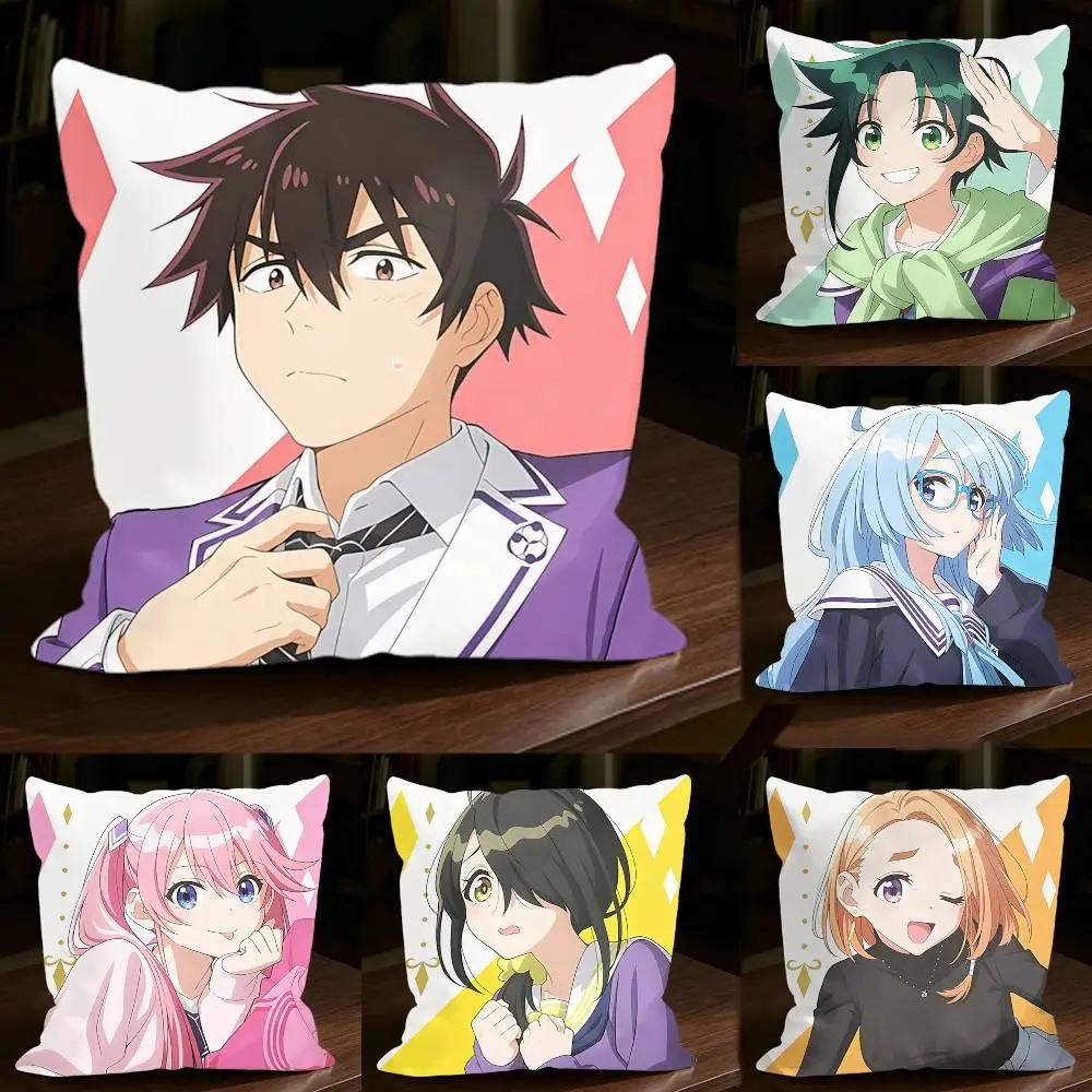 The Shiunji Family Anime Merch Square Sofa Pillow Cover Solid Color Living Room Home Decor Cushion Case