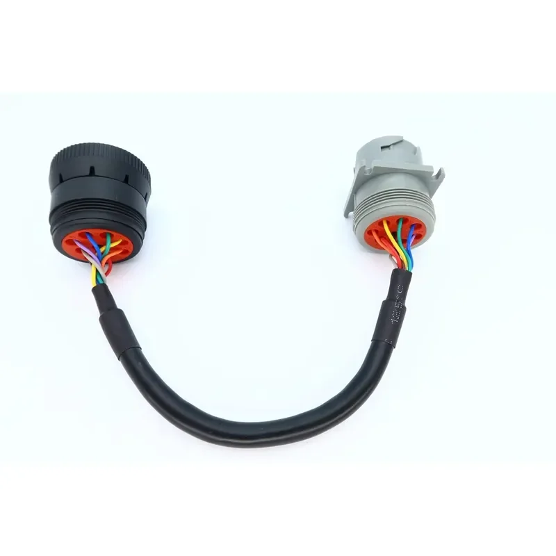 Commercial Vehicle Type 1 J1939 to 9Pin Adapter Cable, Heavy Truck Excavator Diagnostic Connection Cable