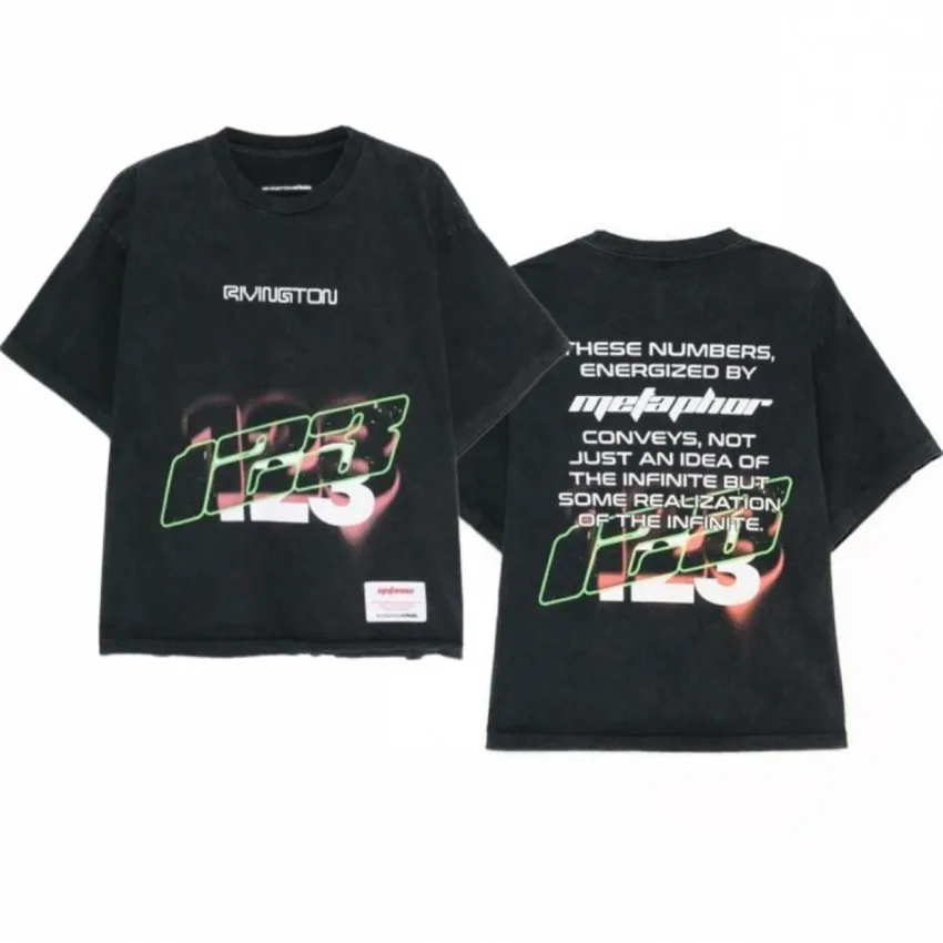 

Летняя футболка унисекс из хлопка RRR-123, черная, с буквенным принтом, с эффектом потертости, с коротким рукавом, модель RRR 123